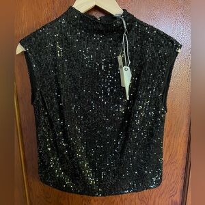 NWT Anthropologie Sleeveless Sequin Top